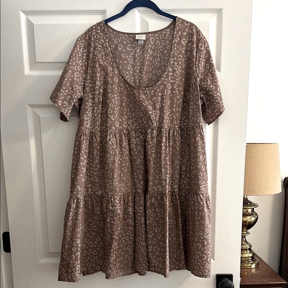 Leopard Print Brown Dress